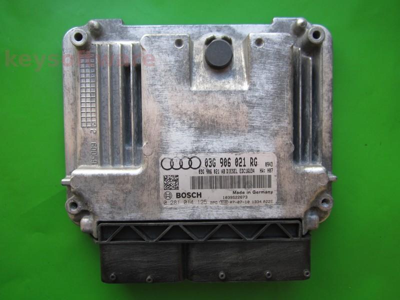 ECU Audi A3 1.9TDI 03G906021RG 0281014125 EDC16U34 BLS H07}
