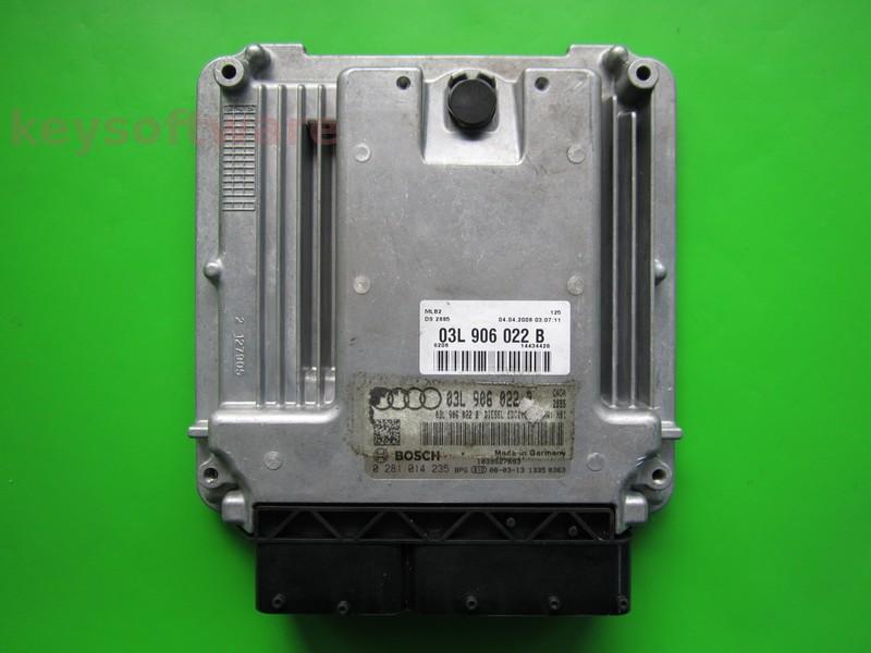 ECU Audi A4 2.0TDI 03L906022B 0281014235 EDC17CP14 CAGA H01