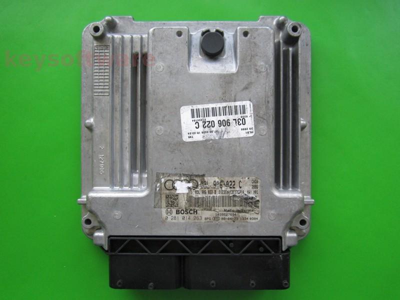 ECU Audi A4 2.0TDI 03L906022C 0281014263 EDC17CP14 CAGA H01