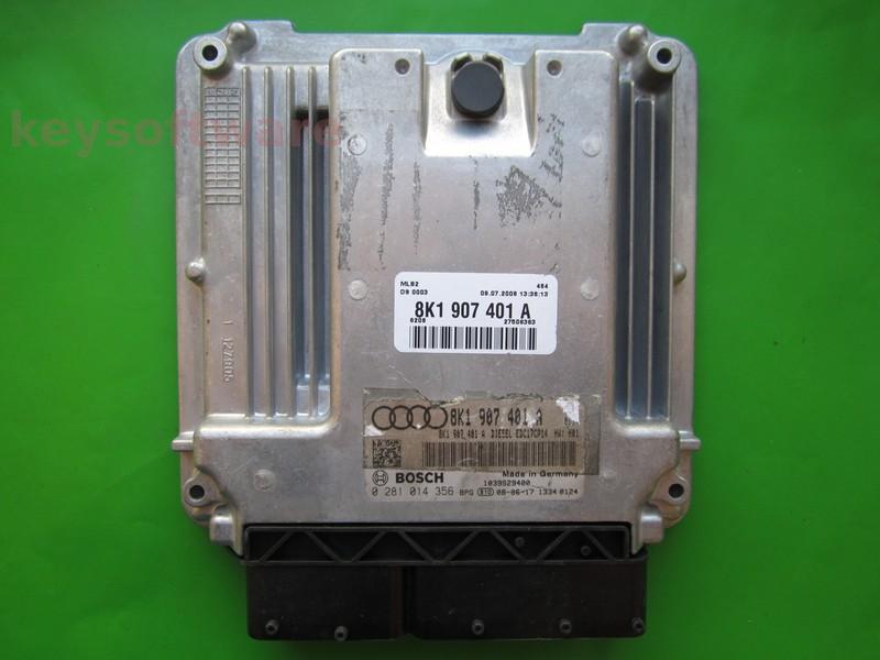 ECU Audi A5 2.7TDI 8K1907401A 0281014356 EDC17CP14 CGKA H01