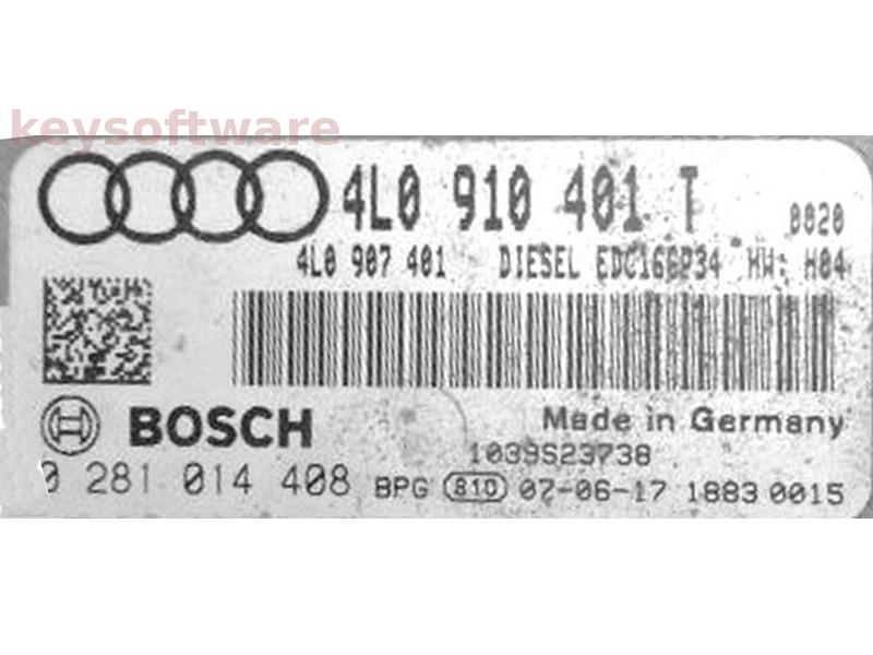 ECU Audi Q7 3.0TDI 4L0910401T 0281014408 EDC16CP34 BUG{