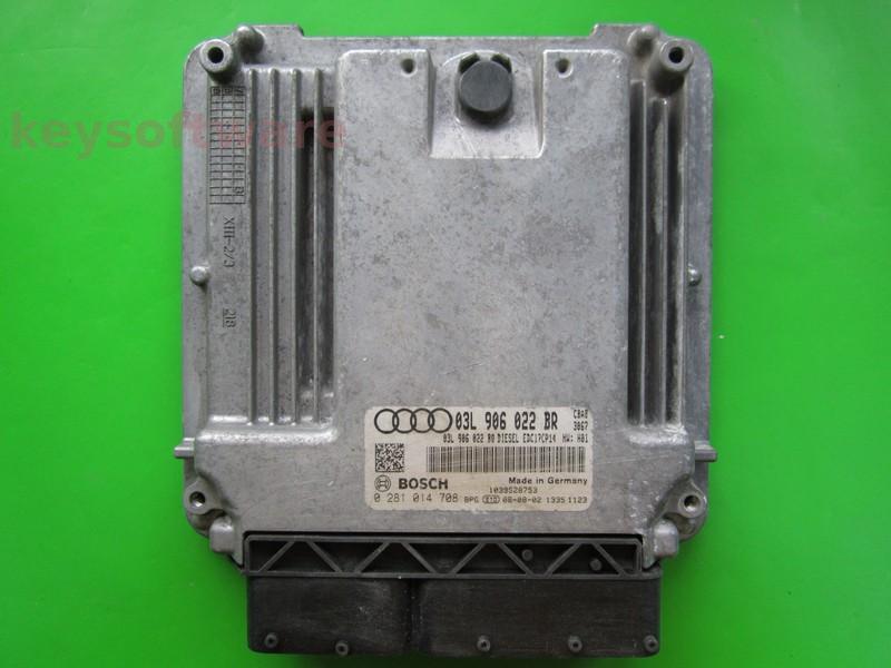 ECU Audi A3 2.0TDI 03L906022BR 0281014708 EDC17CP14 CBAB H01