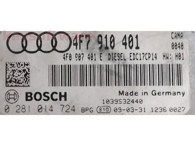 ECU Audi A6 2.7TDI 4F7910401 0281014724 EDC17CP14 CANA{