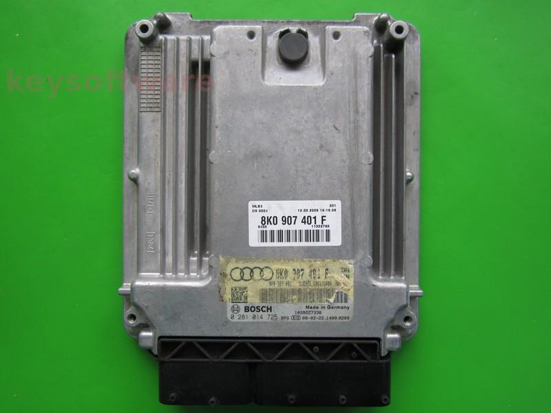 ECU Audi A4 3.0TDI 8K0907401F 0281014725 EDC17CP04 CAPA H01