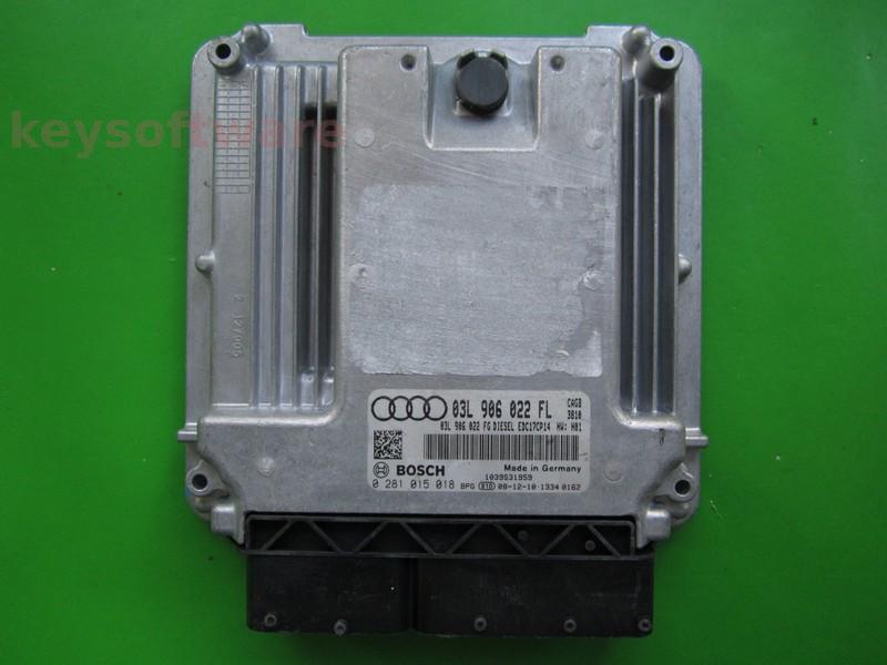 ECU Audi A6 2.0TDI 03L906022FL 0281015018 EDC17CP14 CAGB H01