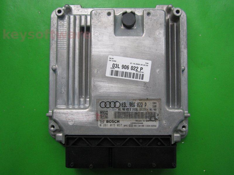 ECU Audi Q5 2.0TDI 03L906022P 0281015037 EDC17CP14 CAHA H01