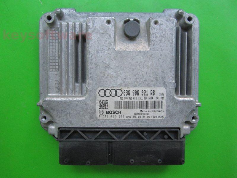 ECU Audi A3 1.9TDI 03G906021RB 0281015167 EDC16U34 BLS H08 {
