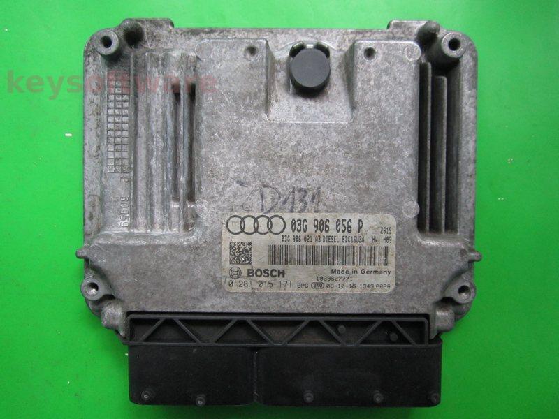 ECU Audi A3 1.9TDI 03G906056P 0281015171 EDC16U34 BLS H09