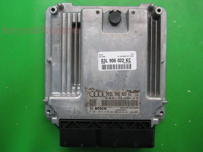 ECU Audi A4 2.0TDI 03L906022KC 0281015310 EDC17CP14 CAHA H01