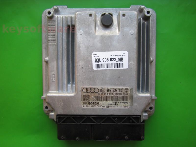 ECU Audi A4 2.0TDI 03L906022MK 0281015583 EDC17CP14 CAGA H01}