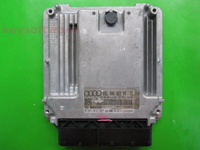 ECU Audi A4 2.0TDI 03L906022MG 0281015587 EDC17CP14 CAGC H01