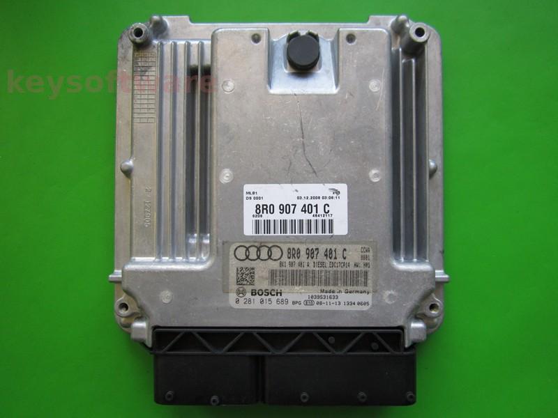 ECU Audi Q5 3.0TDI 8R0907401C 0281015689 EDC17CP14 CCWA H01