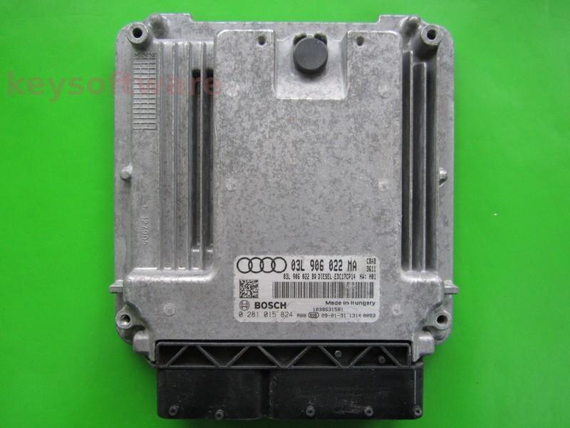 ECU Audi A3 2.0TDI 03L906022MA 0281015824 EDC17CP14 CBAB H01