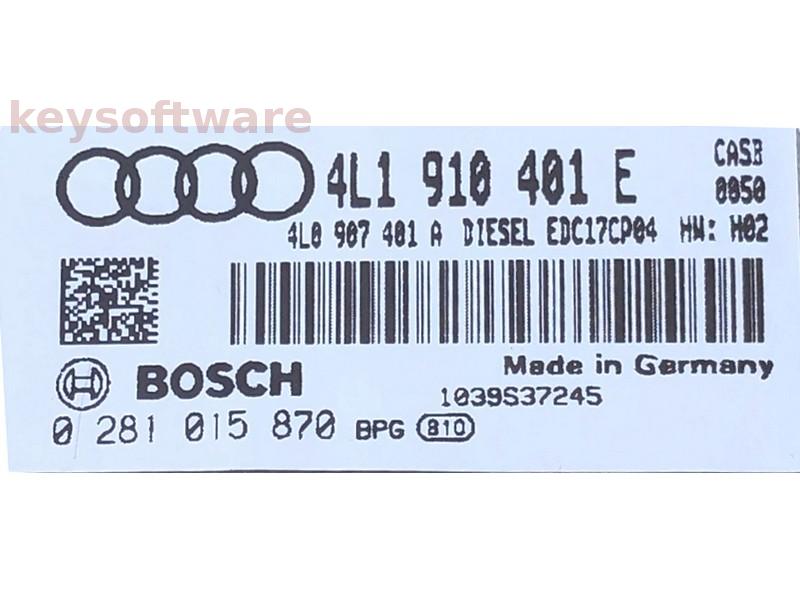 ECU Audi Q7 3.0TDI 4L1910401E 0281015870 EDC17CP04 CASB{