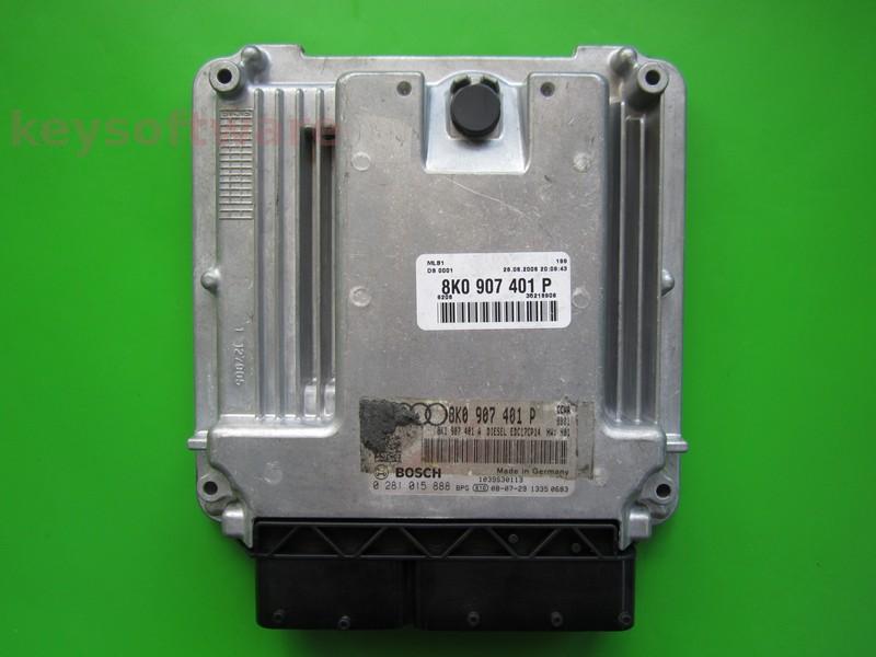ECU Audi A5 3.0TDI 8K0907401P 0281015888 EDC17CP14 CCWA H01