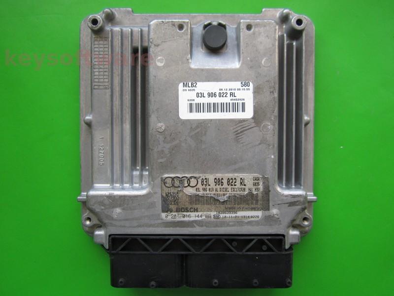 ECU Audi A4 2.0TDI 03L906022RL 0281016144 EDC17CP20 CAGA H32