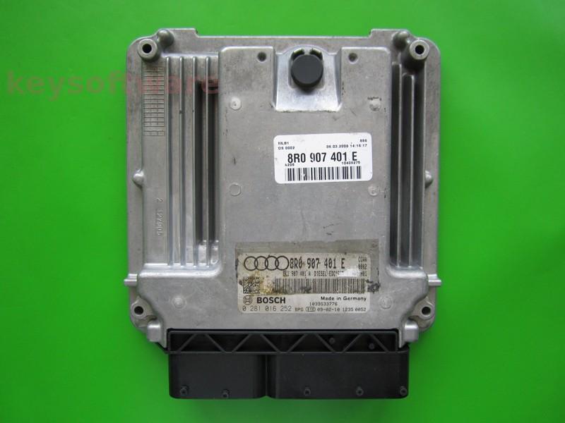 ECU Audi A4 3.0TDI 8R0907401E 0281016252 EDC17CP14 CCWA H01{