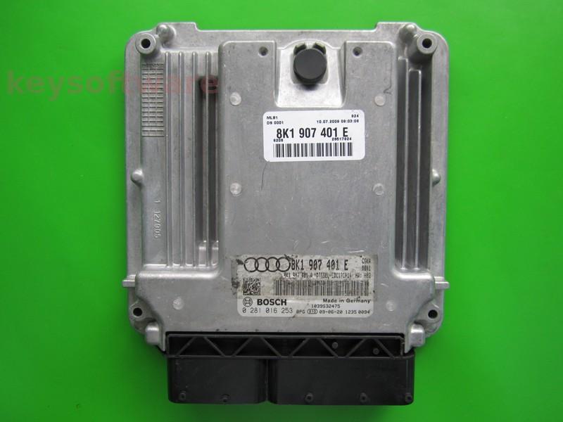 ECU Audi A5 2.7TDI 8K1907401E 0281016253 EDC17CP14 CGKA H02
