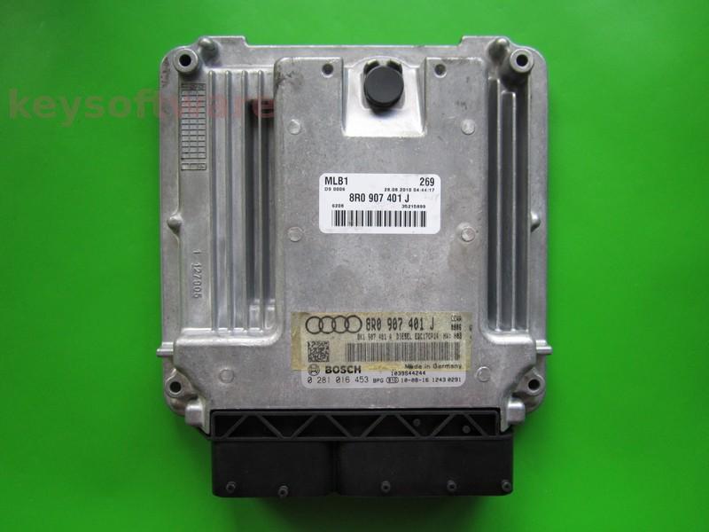 ECU Audi A4 3.0TDI 8R0907401J 0281016453 EDC17CP14 CCWA H08
