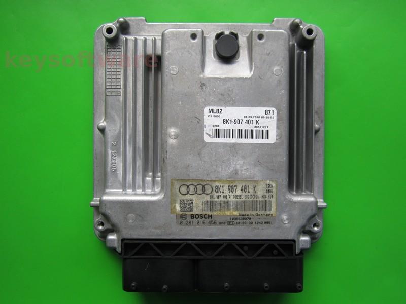 ECU Audi A4 2.7TDI 8K1907401K 0281016456 EDC17CP14  CGKA H10 {