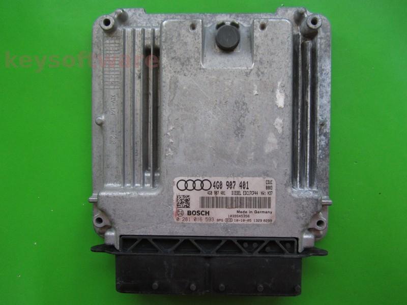 ECU Audi A7 3.0TDI 4G0907401 0281016593 EDC17CP44 CDUC H37