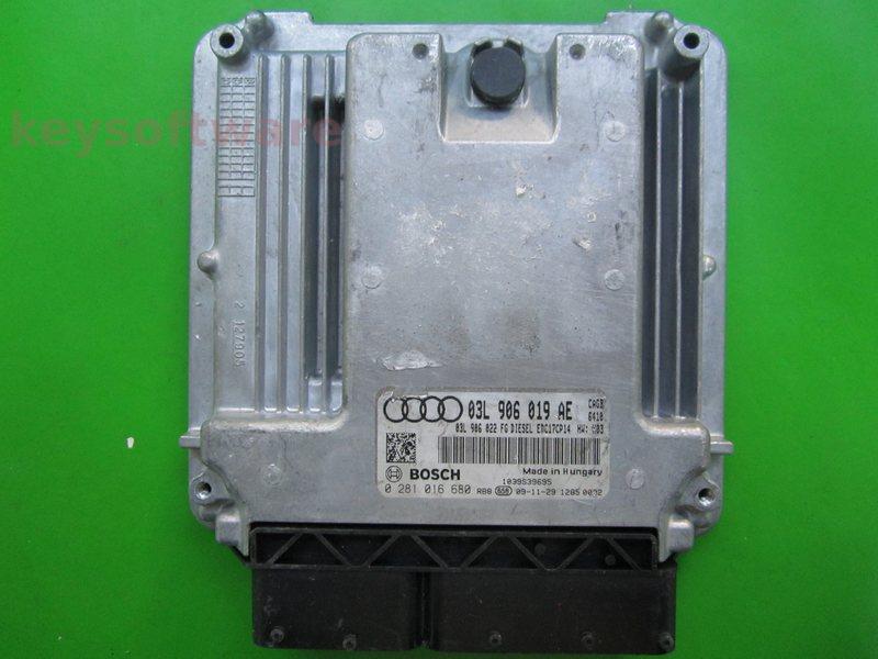 ECU Audi A6 2.0TDI 03L906019AE 0281016680 EDC17CP14 CAGB H03