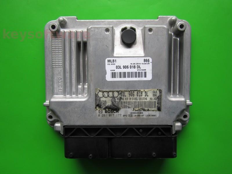 ECU Audi Q5 2.0TDI 03L906018DL 0281017177 EDC17C46 CGLB H22 {+