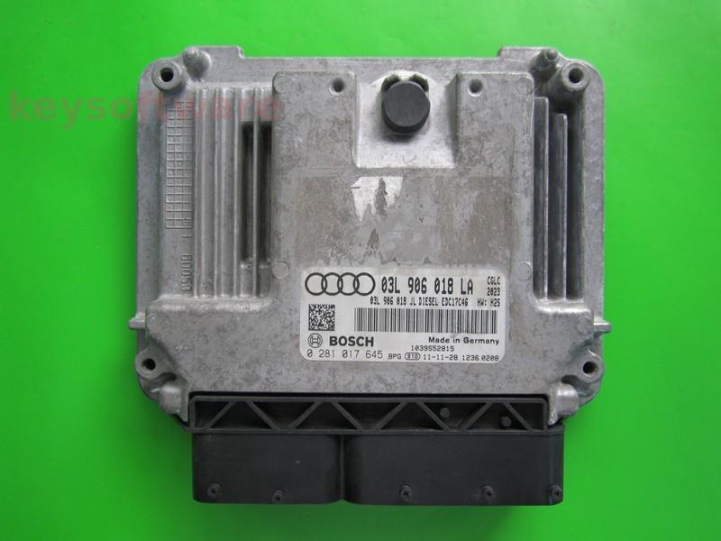 ECU Audi A6 2.0TDI 03L906018LA 0281017645 EDC17C46 CGLC H25
