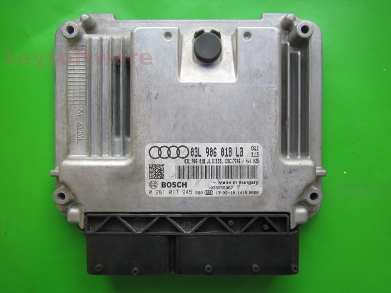 ECU Audi A6 2.0TDI 03L906018LB 0281017945 EDC17C46 CGLC H25