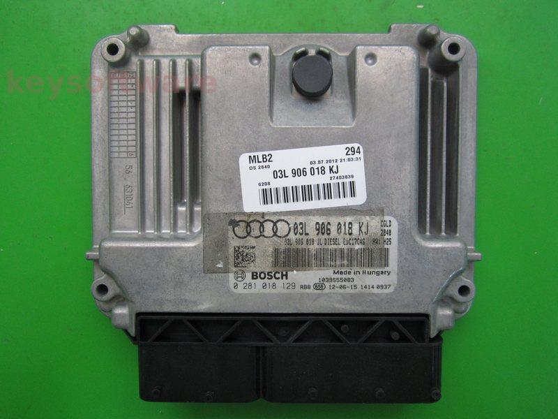 ECU Audi A4 2.0TDI 03L906018KJ 0281018129 EDC17C46 CGLD H25
