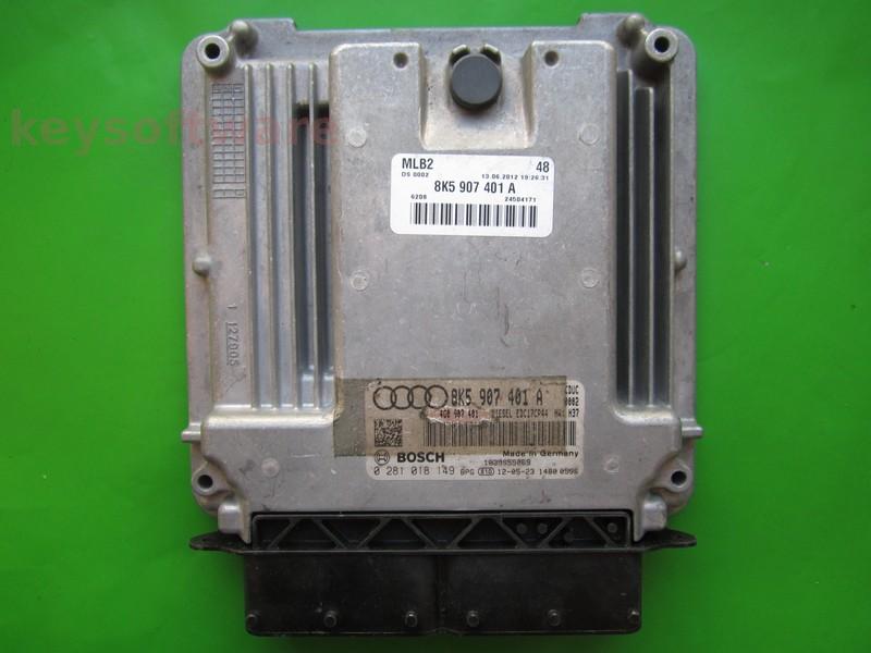 ECU Audi A5 3.0TDI 8K5907401A 0281018149 EDC17CP44 CDUC +