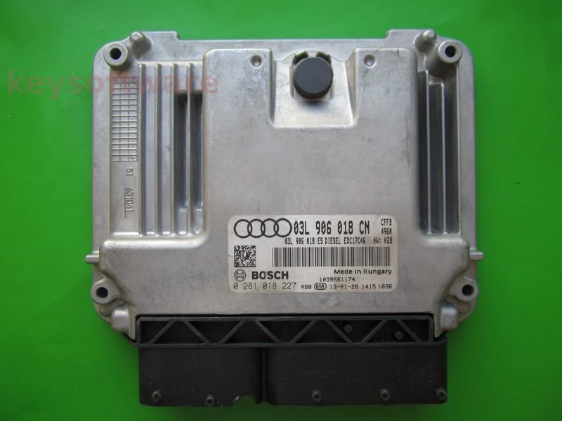 ECU Audi Q3 2.0TDI 03L906018CN 0281018227 EDC17C46 CFFB H28}