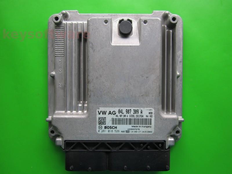 ECU Audi A3 2.0TDI 04L907309A 0281018526 EDC17C64 H22