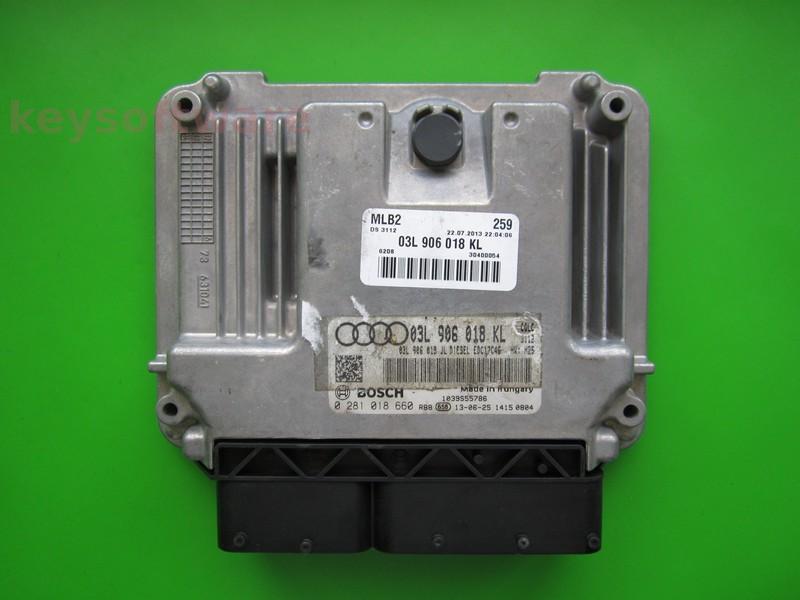 ECU Audi A4 2.0TDI 03L906018KL 0281018660 EDC17C46 CGLC H25