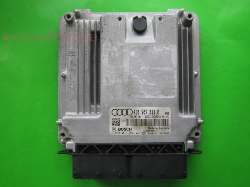 ECU Audi A6 3.0TDI 4G0907311E 0281018892 EDC17CP44 CLAA H41