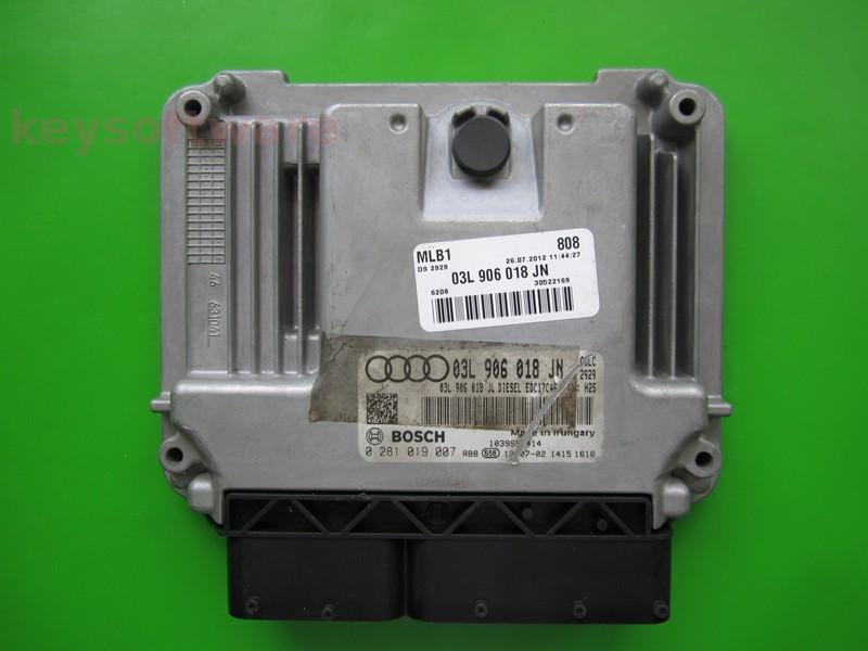 ECU Audi A4 2.0TDI 03L906018JN 0281019007 EDC17C46 CGLC H25