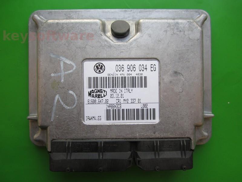 ECU Audi A2 1.4 036906034EG 6160064702 IAW 4MV.EG AUA {+