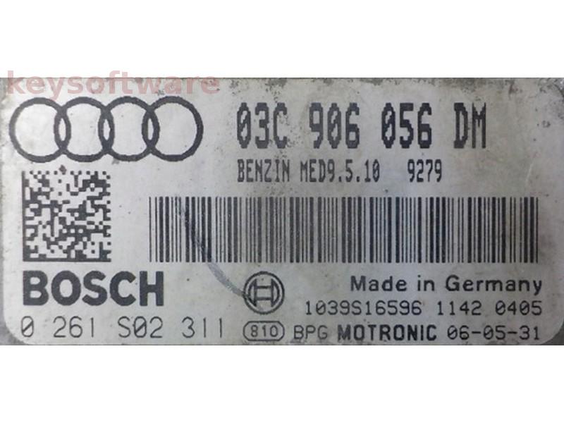 ECU Audi A3 1.6 03C906056DM 0261S02311 MED9.5.10 BLF {