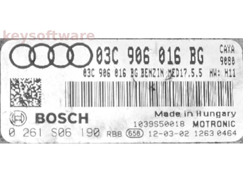 ECU Audi A1 1.4 03C906016BG 0261S06190 MED17.5.5 CAXA H011 {