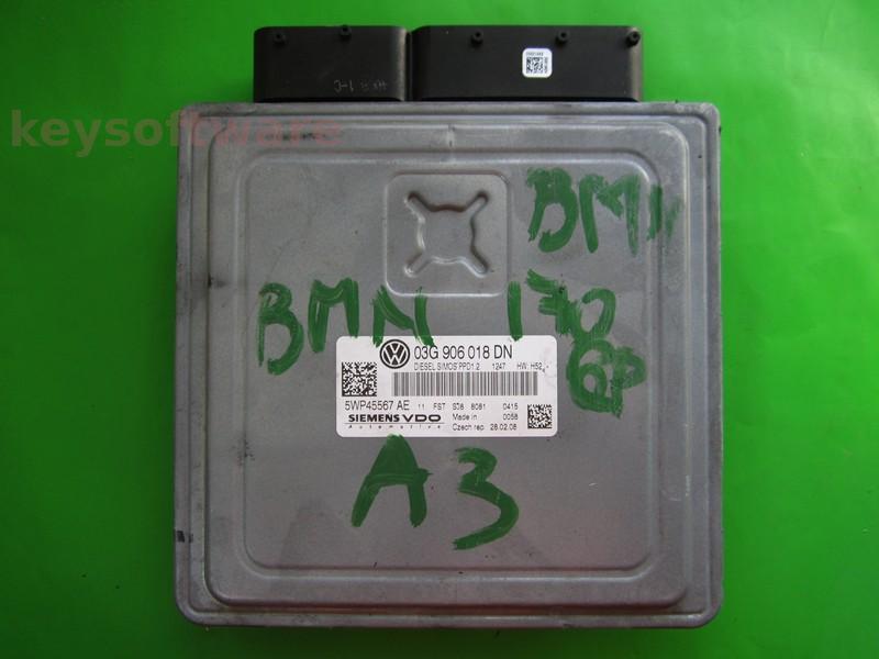 ECU Audi A3 2.0TDI 03G906018DN 5WP45567 SIMOS PPD1.2 BMN}