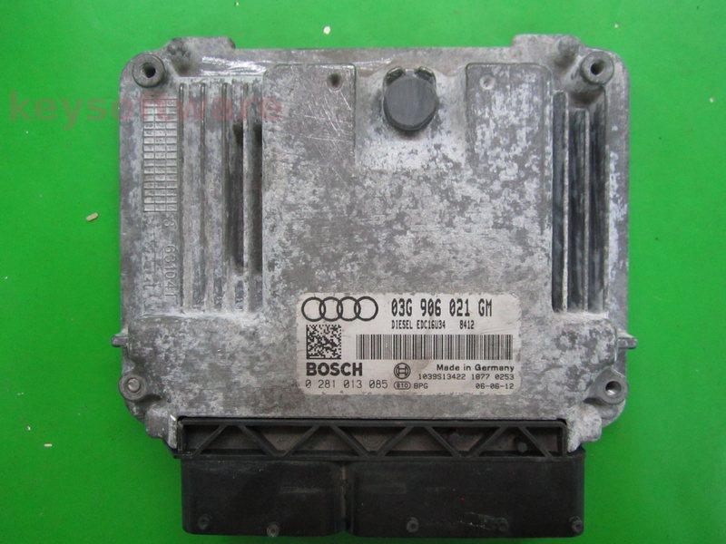 ECU Audi A3 1.9TDI 03G906021GM 0281013085 EDC16U34
