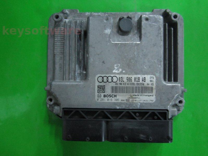 ECU Audi A3 2.0TDI 03L906018AB 0281016306 EDC17C46 CFFB H25