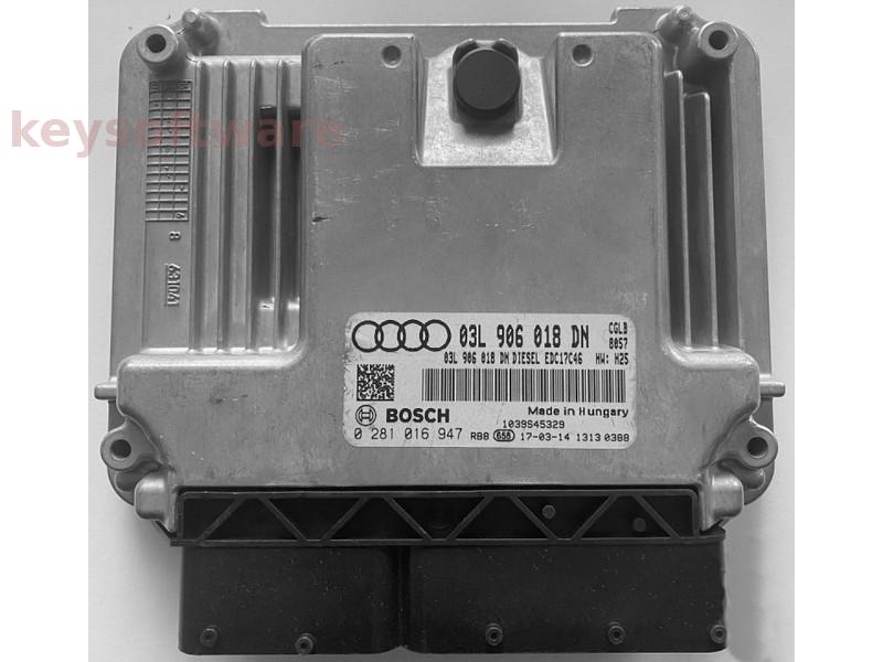 ECU Audi Q5 2.0TDI 03L906018DN 0281016947 EDC17C46 CGLA H25 {