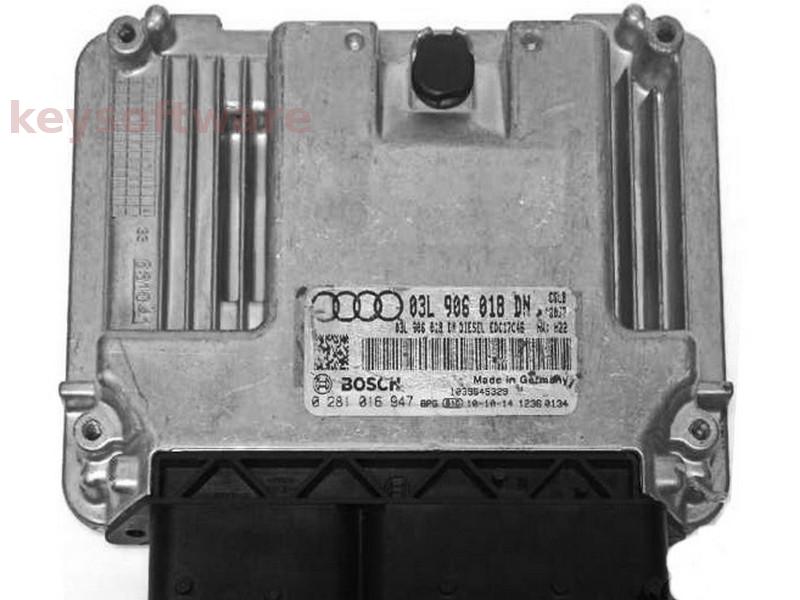 ECU Audi Q5 2.0TDI 03L906018DN 0281016947 EDC17C46 CGLA H22{