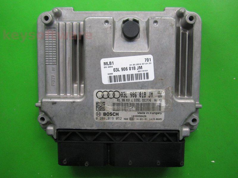 ECU Audi Q5 2.0TDI 03L906018JM 0281019052 EDC17C46 CGLC H25
