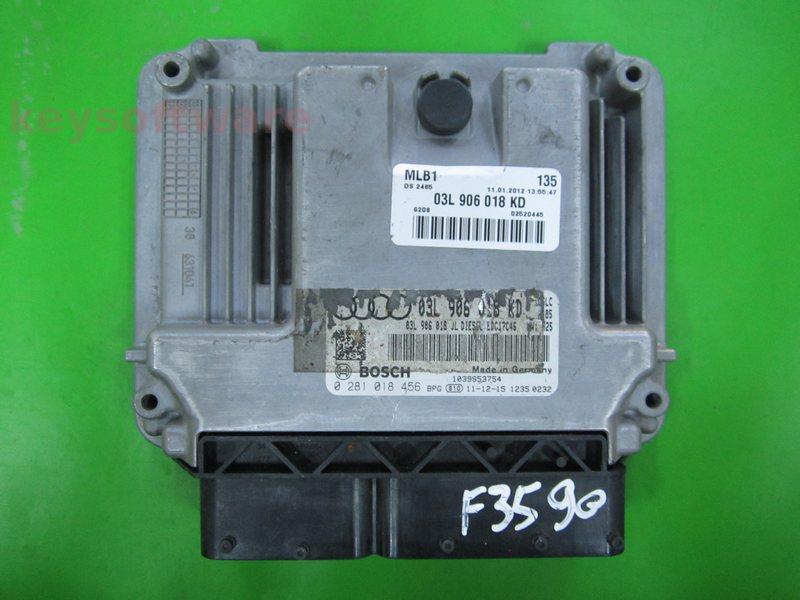 ECU Audi A4 2.0TDI 03L906018KD 0281018456 EDC17C46 CGLC H25
