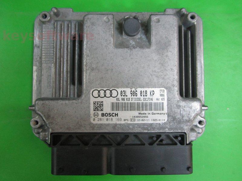 ECU Audi TT 2.0TDI 03L906018KP 0281018169 EDC17C46 CFGB H25