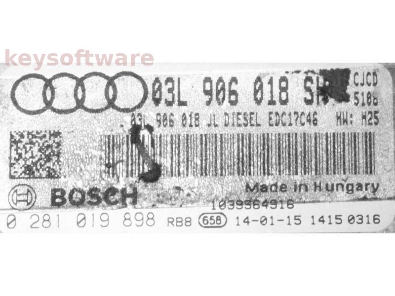 ECU Audi Q5 2.0TDI 03L906018SH 0281019898 EDC17C46 CJCD H25{