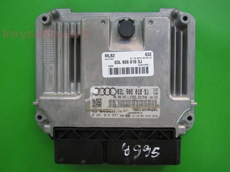 ECU Audi A4 2.0TDI 03L906018SJ 0281019897 EDC17C46 CJCD H25