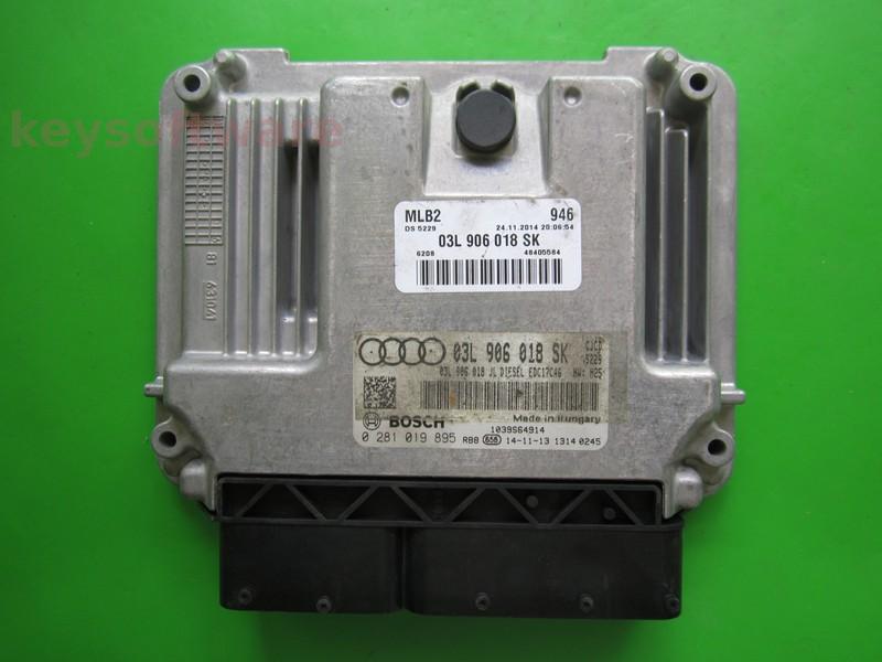 ECU Audi A4 2.0TDI 03L906018SK 0281019895 EDC17C46 CJCD H25
